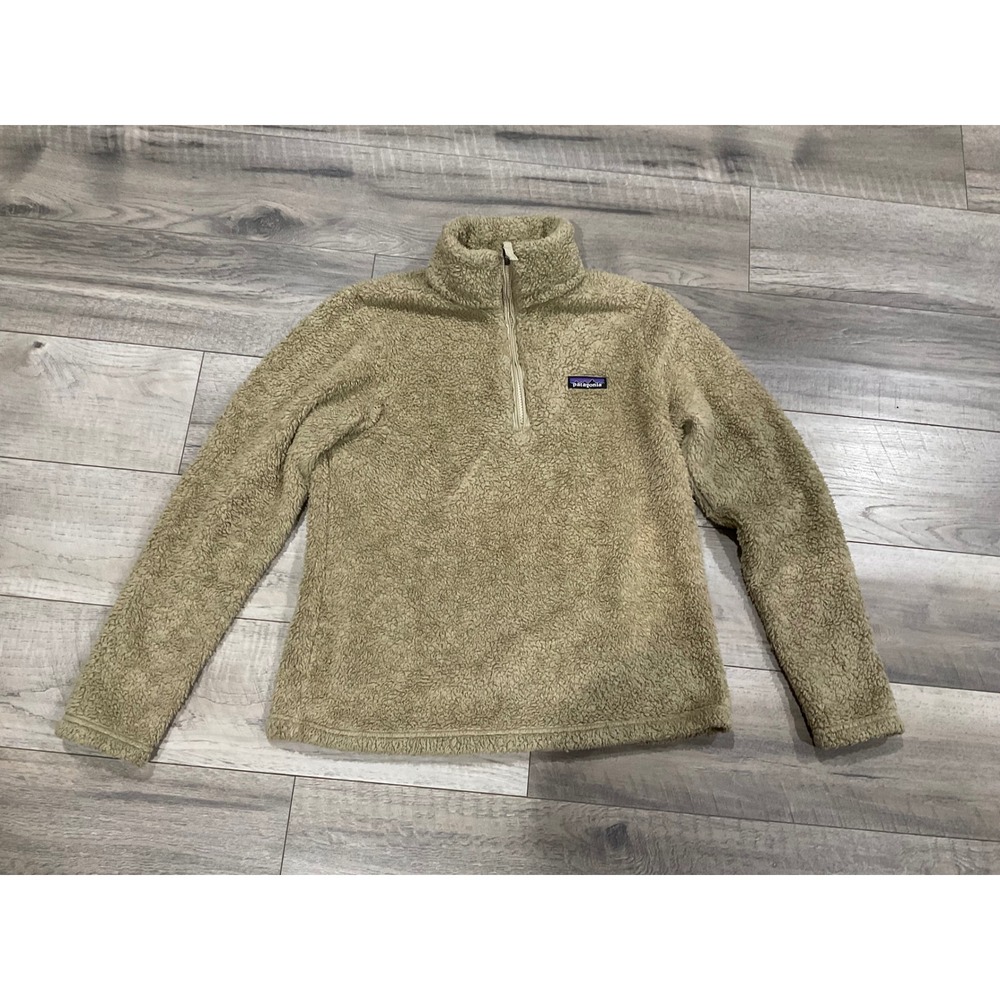 Patagonia Los Gatos 1/4 Zip Fleece‎ Pullover Tan Khaki Womens Medium 25235